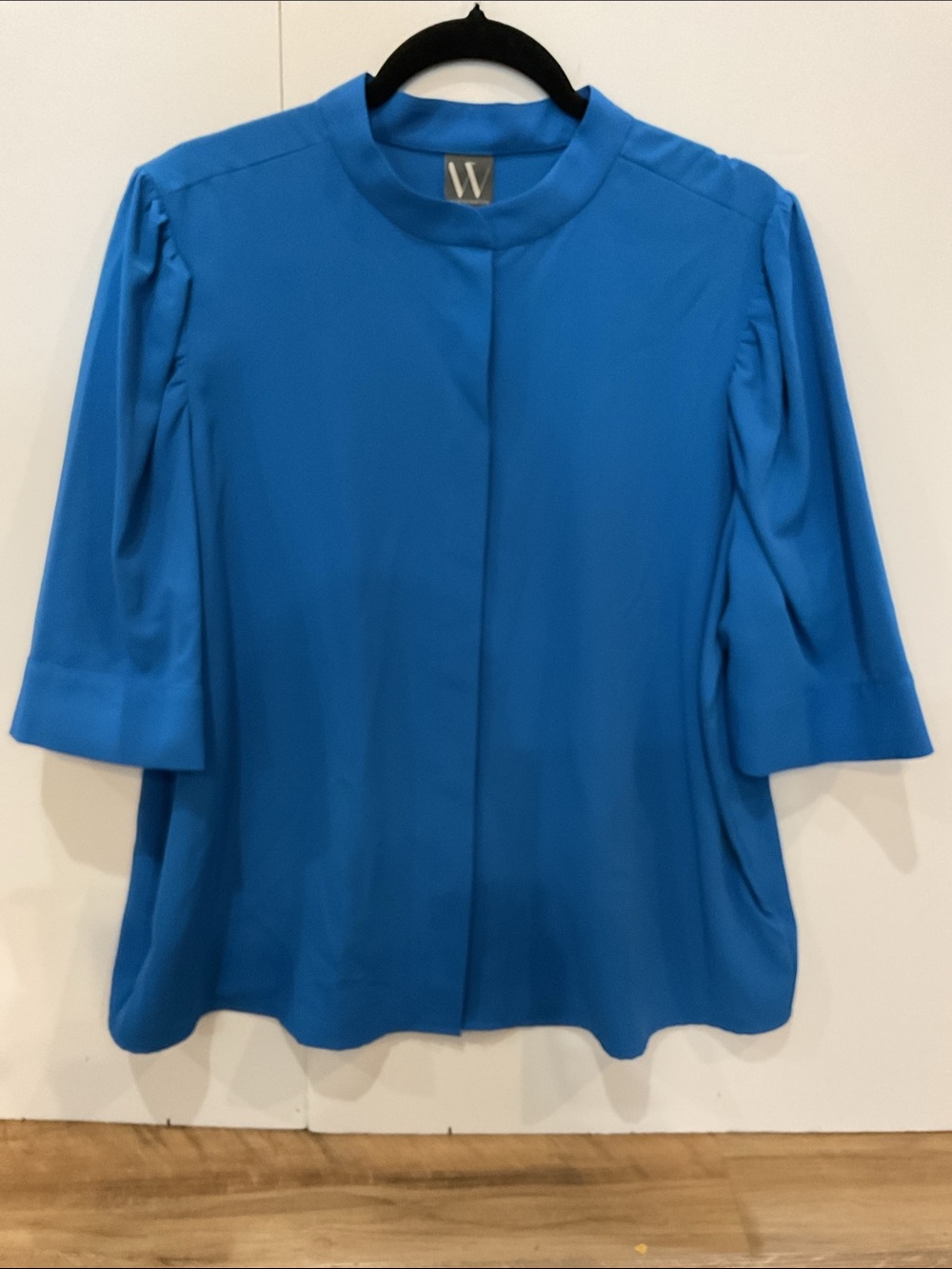 Worthington Vibrant Blue Button‑Up Blouse — Size XL (Like New) - Picture 1 of 6